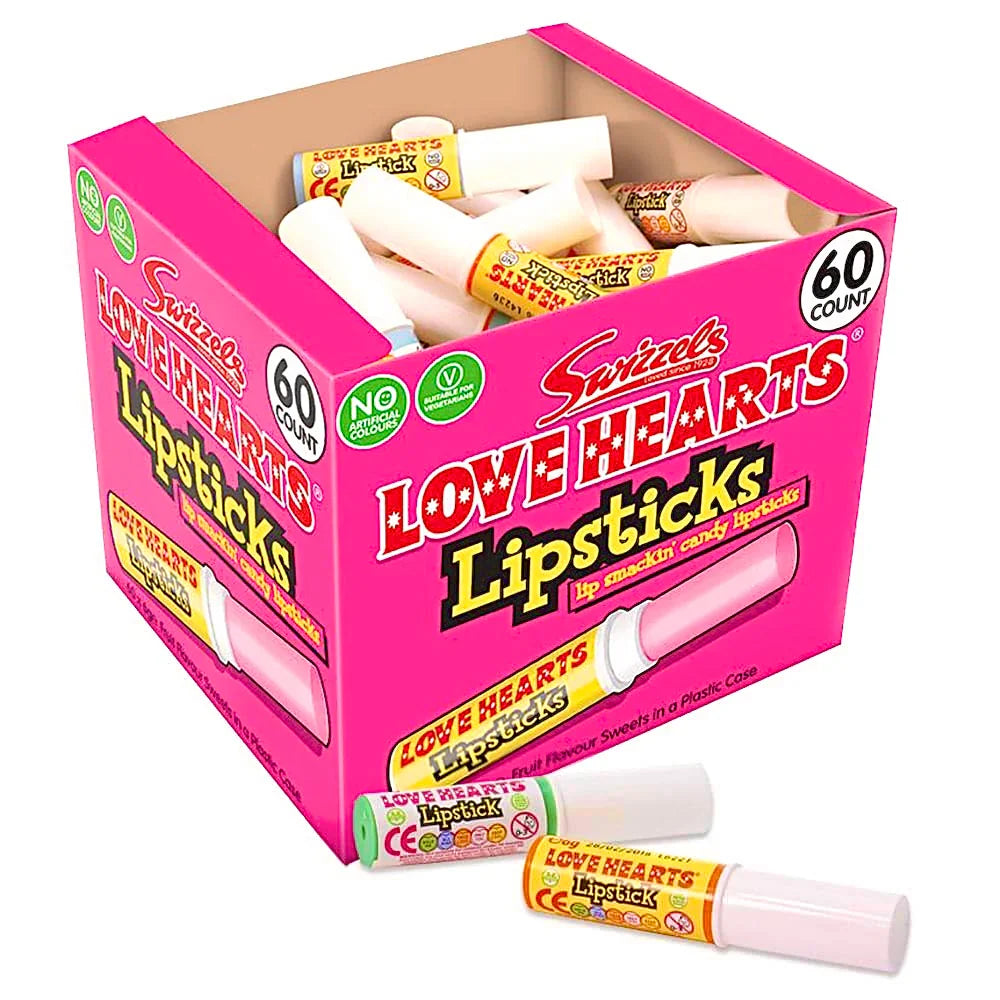 Love Hearts Lipsticks 60x6g