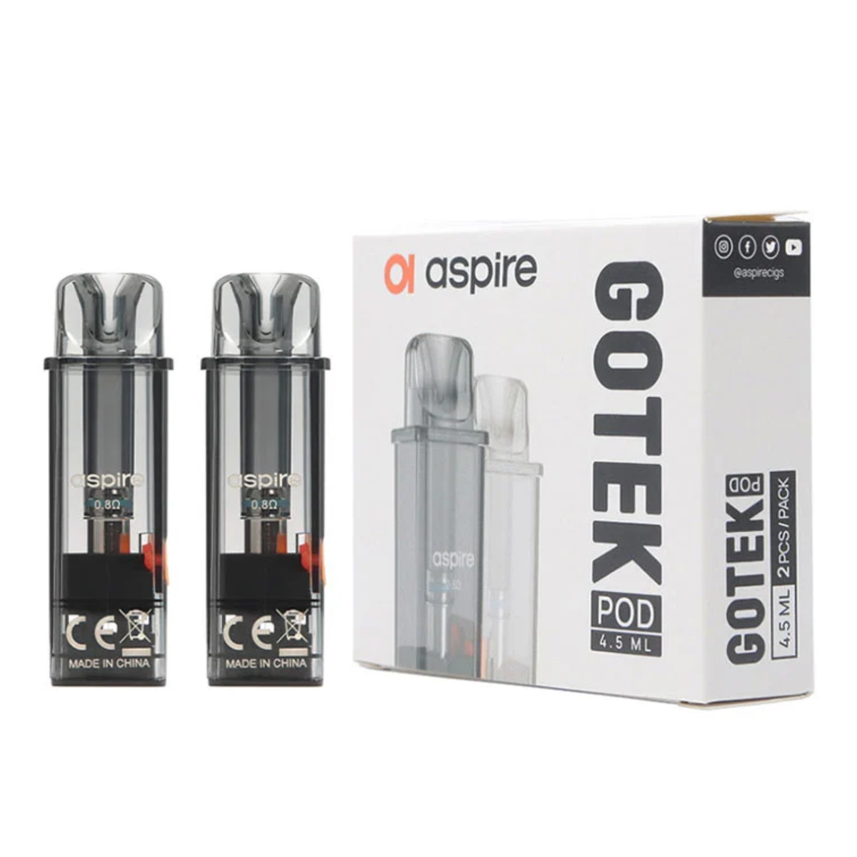 Aspire Gotek Pod 4.5ml, 0.6 x2