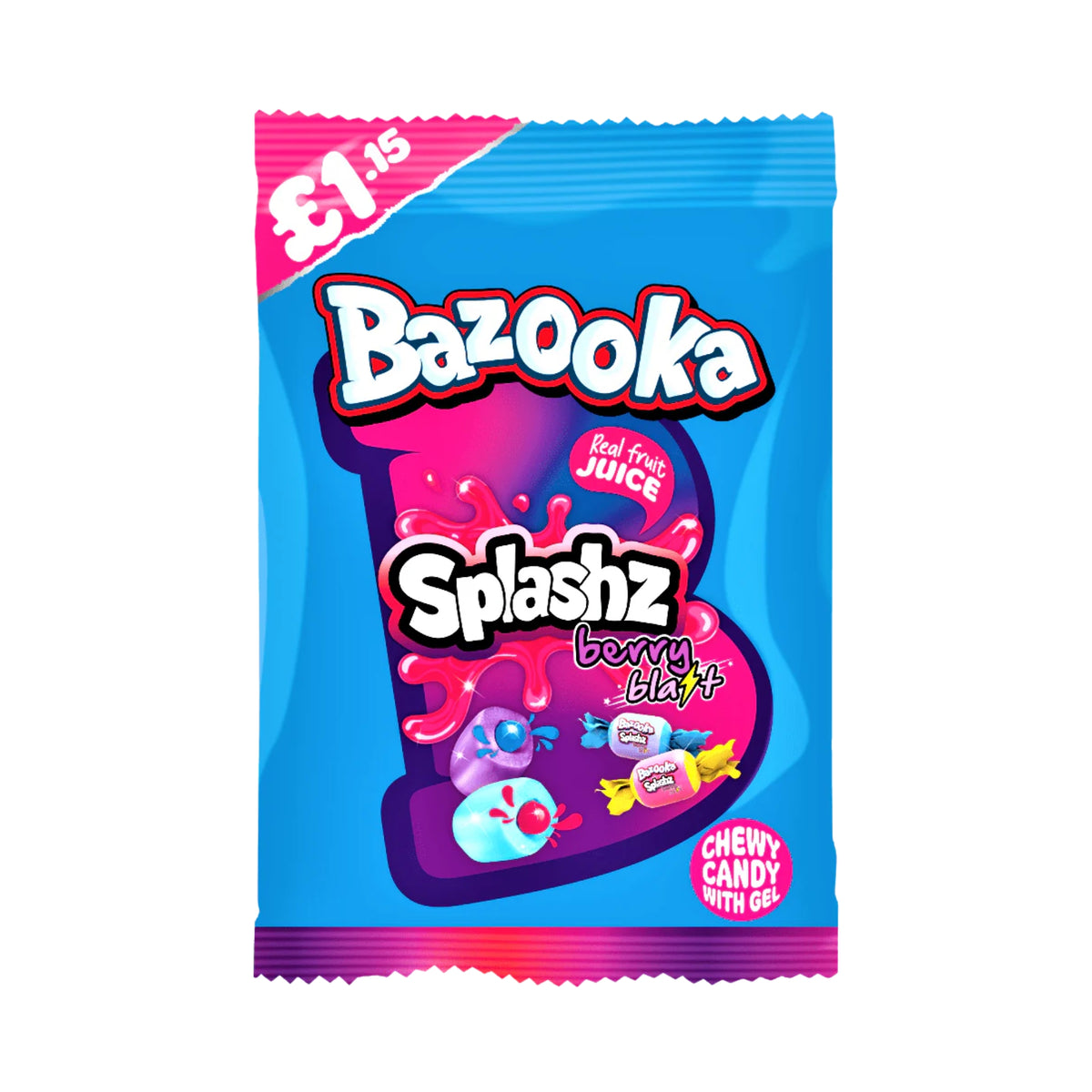 Bazooka Splash Berry Blast (12 Pcs)
