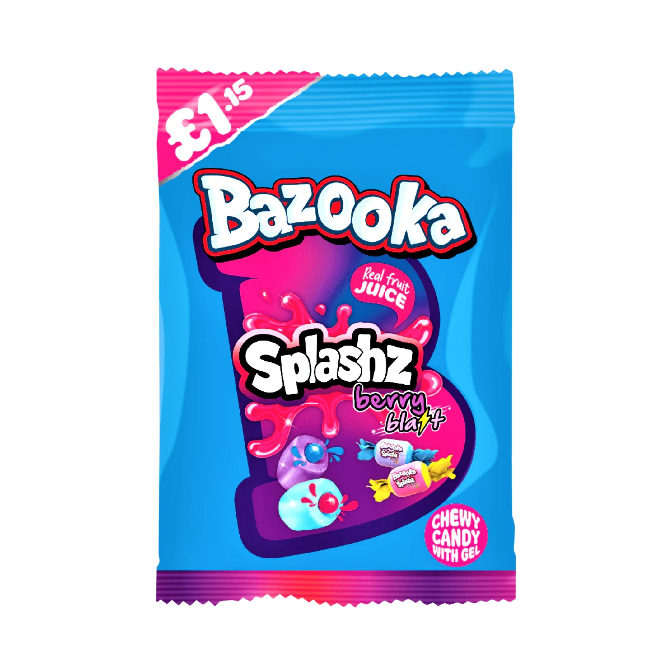 Bazooka Splash Berry Blast (12 Pcs)