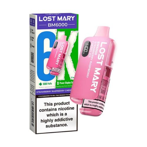 lost mary 6k kit x5 STRAWBERRY RASPBERRY CHERRY ICE