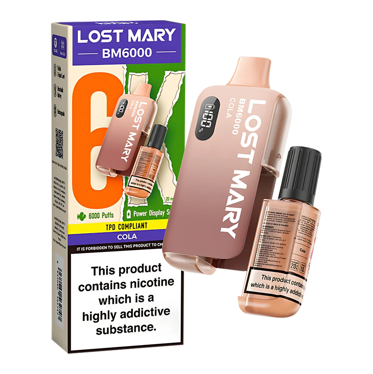 Lost Mary 6k Refillable Kit x5 Cola