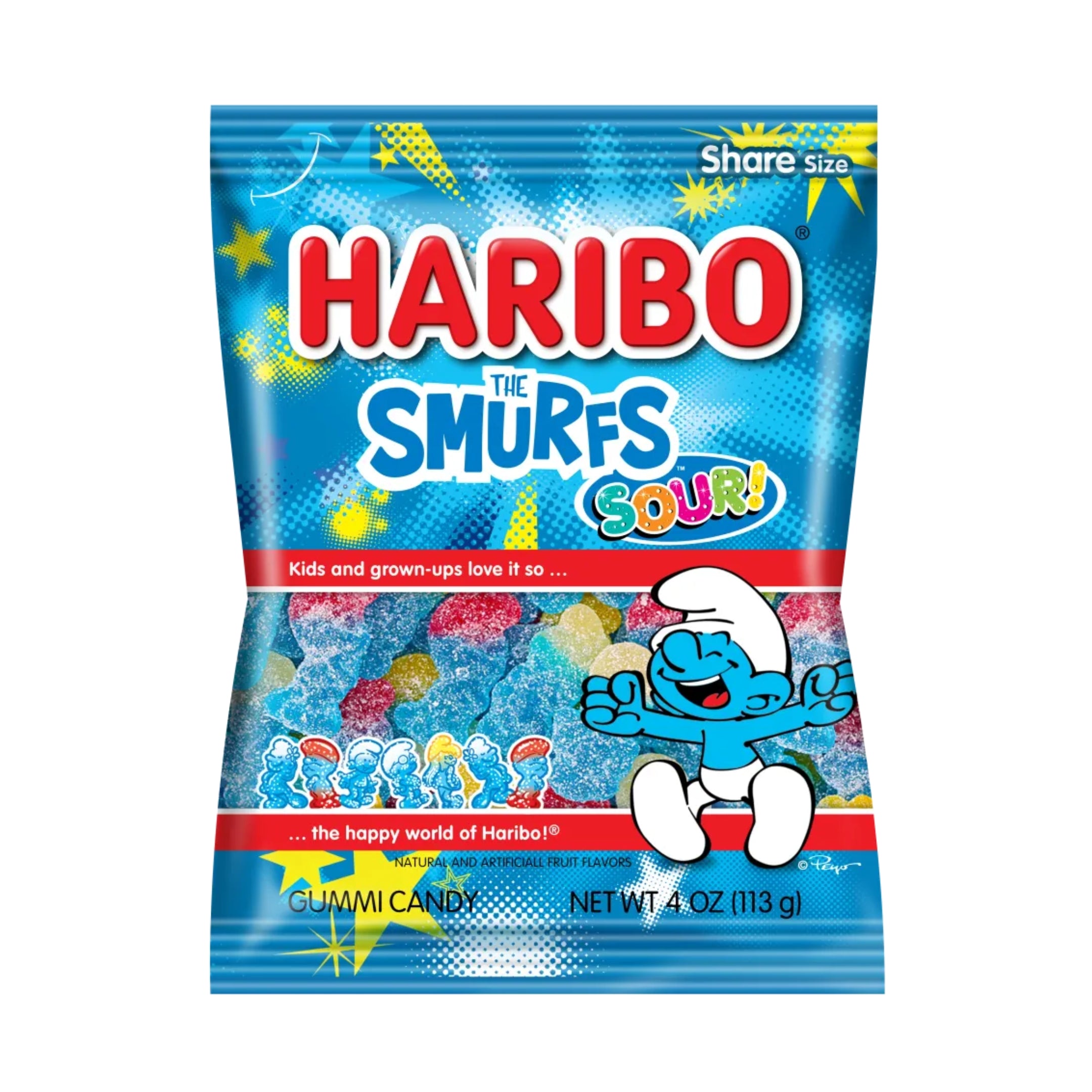 Haribo Sour Smurfs 114g (12 Pcs)