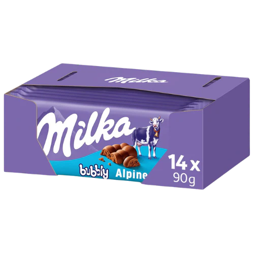 Milka 90g Bubbly x14