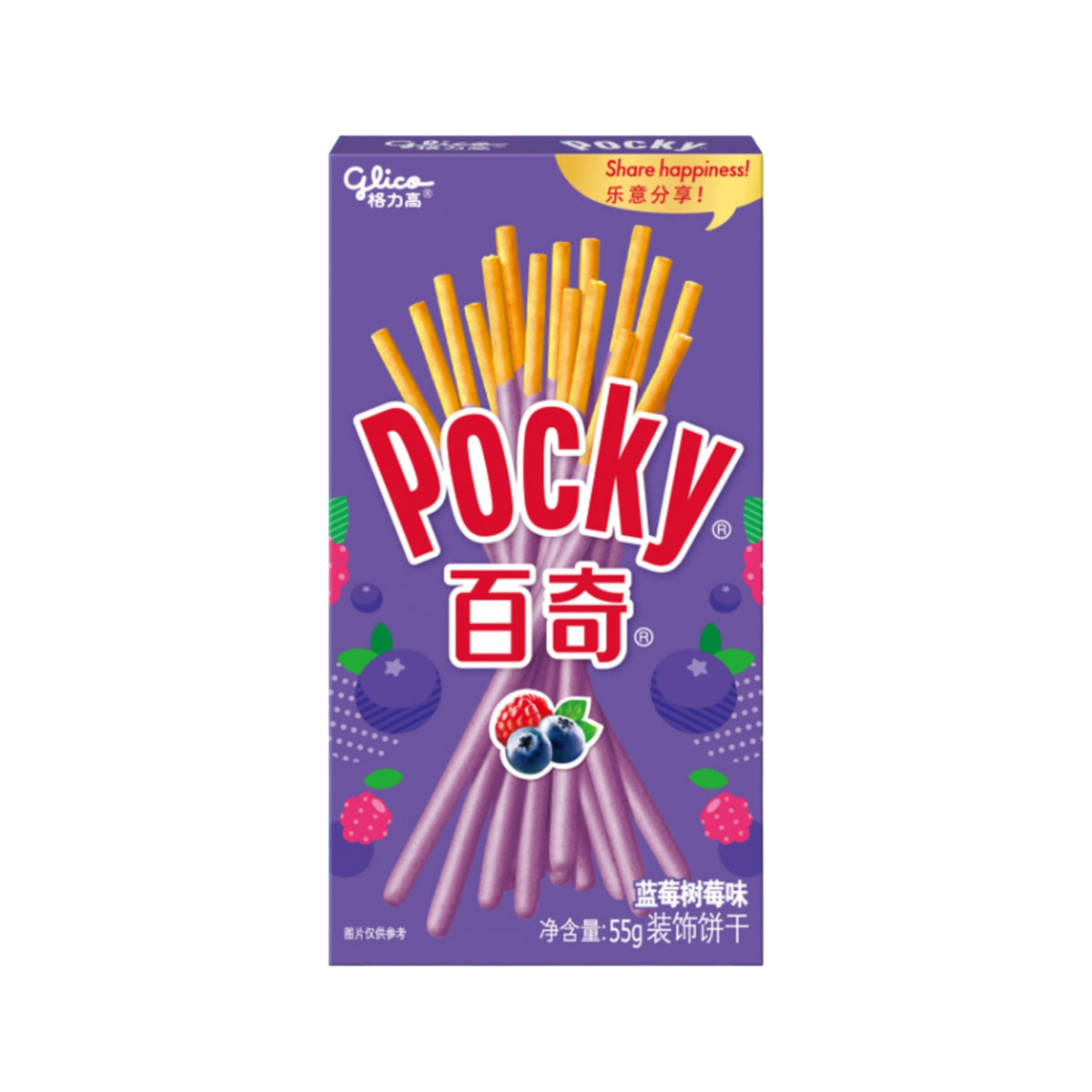 Pocky Fruit Grain Biscuits Chocolate Coated 55g (36 Pcs)