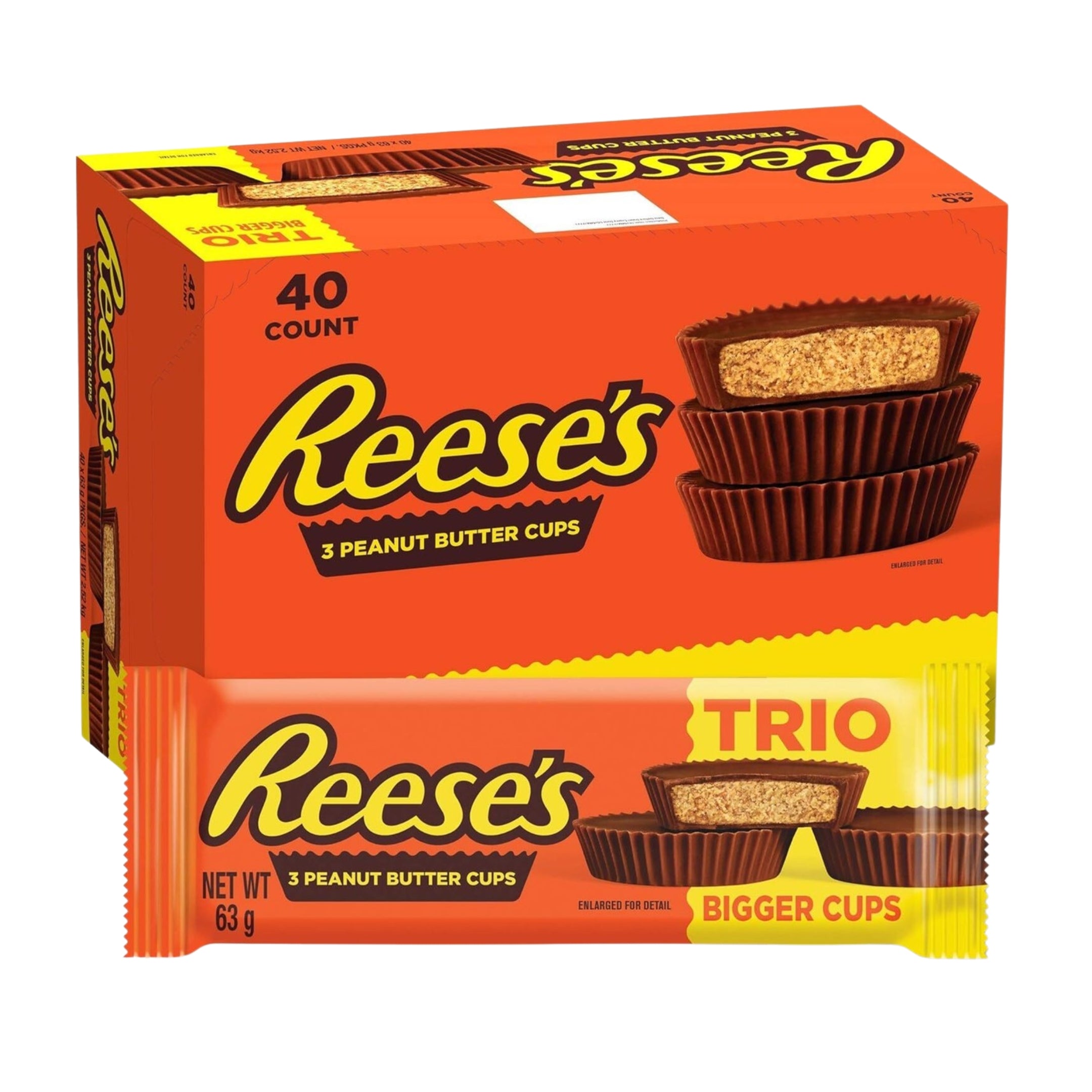 Reese's 3 Peanut Butter Cup 63g (40 Pcs)