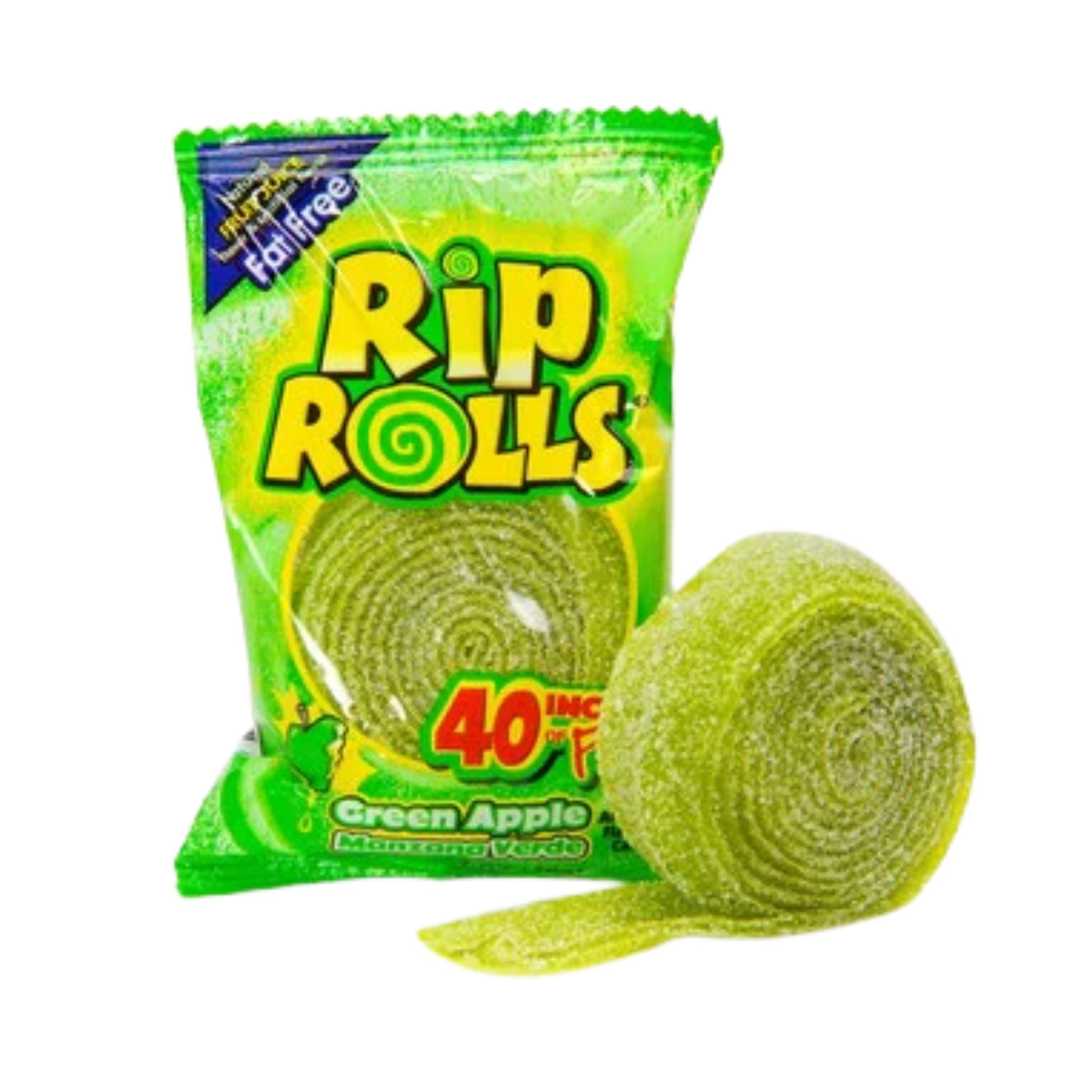 Rips Rolls Candy Green Apple 40g (25 Pcs)