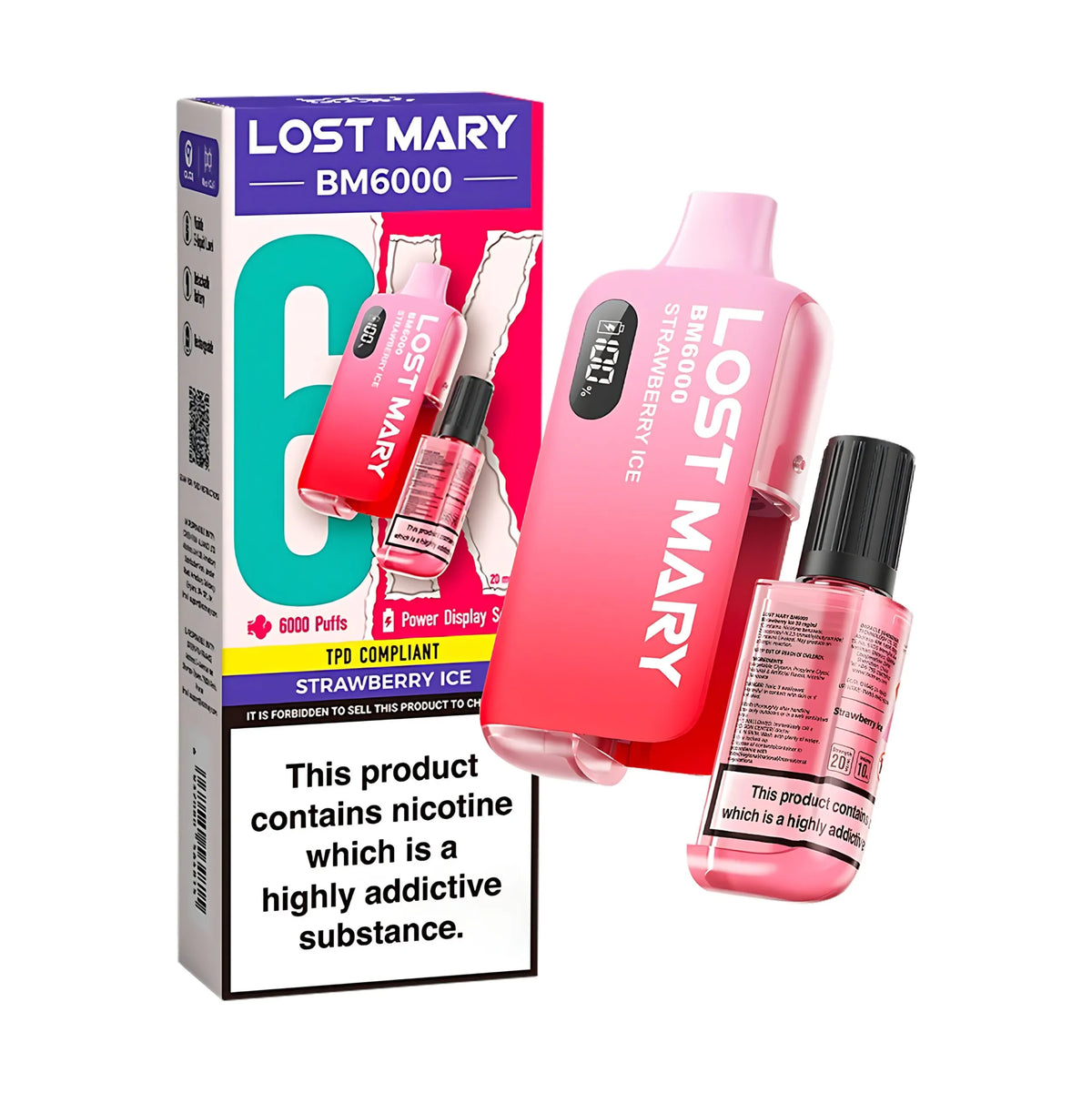 lost mary 6k kit x5 STRAWBERRY ICE