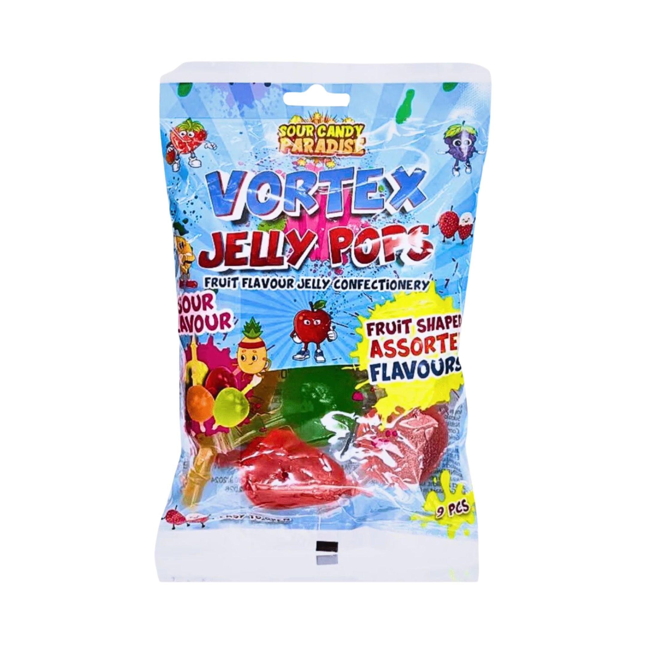 Vortex Jelly Pops Sour Flavor 315g (12 Pcs)