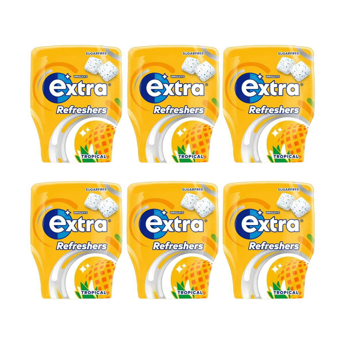 Wrigleys Extra Refreshers Tropical Flavors (46pcs x 6)
