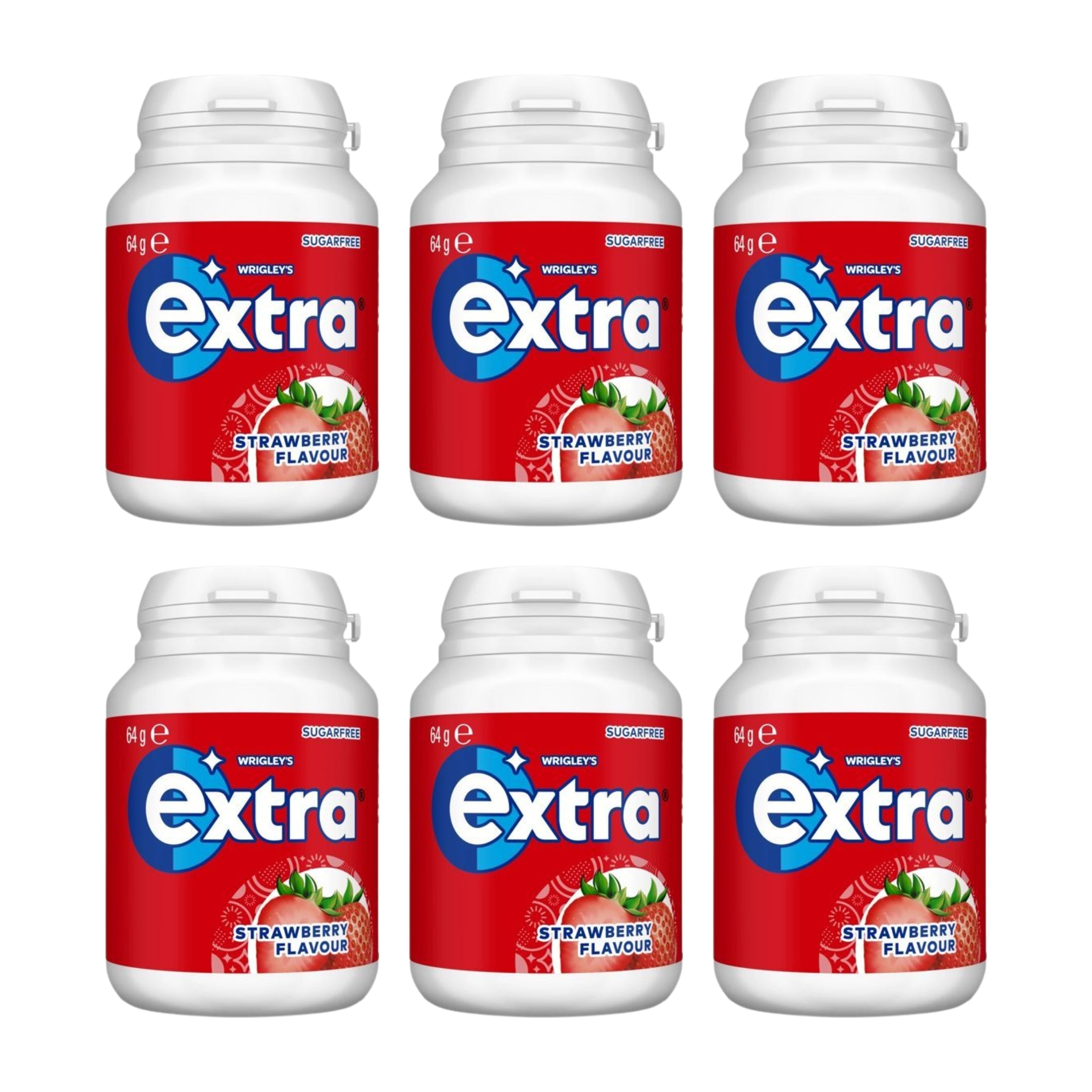 Wrigleys Extra Strawberry Bottle (46pcs x 6)